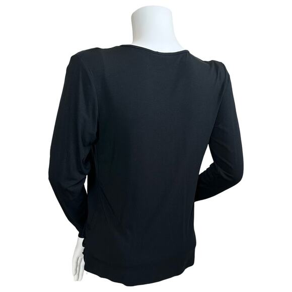 #T115 TART COLLECTIONS V NECK CRISS CROSS FRONT LONG SLEEVE TOP SZ S $99 - Picture 5 of 10
